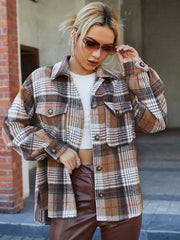 Long Sleeve Women Flannel Shirt | Classic Collared Shirt with Check Pattern Flannel Shirt for Women | Perfect Flannel Shirt for Fall Winter