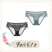 Lace Floral Women Briefs | Pack of 2 Women Brief Underwear Collection |  Brief Collection Panties, Perfect Lingerie for Women