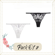 Women Lace G-String Panties underwear for Women | Pack of 2 Women G-String Underwear Collection Set | Sexy G-String Collection Panties