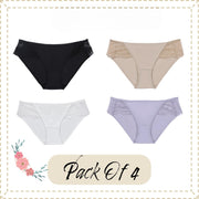 Women Briefs Underwear for Women Panties | Pack of 4 Women Briefs Underwear Collection Sexy Knickers Women Collection Set Ideal Women Panty