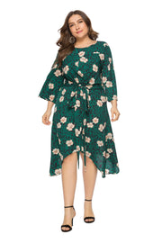 Half Sleeves Floral Women Summer Mini Plus Size Dress Plus Size Dresses for Women