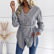 Long Sleeve Boho Dress for Women striped Shirt Summer Dresses for Women