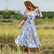 Femmes d'été Maxi Floral femmes robe pour femmes