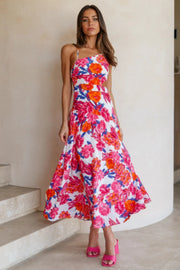 Ärmelloses Maxi-Sommer-Sonnenkleid mit Blumenmuster für Damen, wunderschöne Boho-Sommer-Sonnenkleider