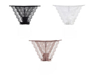 Floral Lace Thong For Women | Pack of 4 Thong for Women Underwear Panties Collection | Sexy Thongs Panties Collection Set -Gift For Women