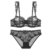 Floral Lace Bra Women Sheer Panty Bra & Underwear Set | for Women Bra Underwear | Women Matching Lingerie Set Bra and Knickers Lingerie